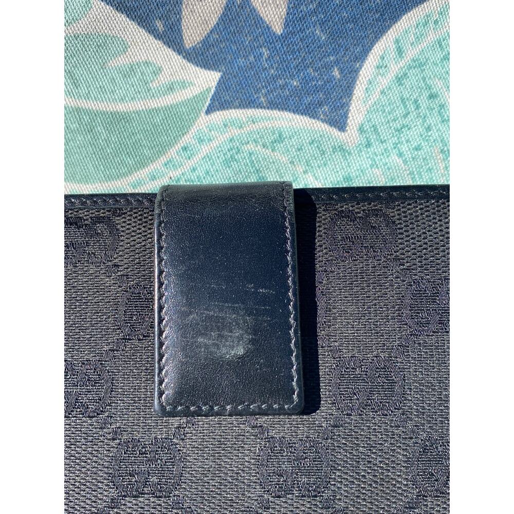 GUCCI Long Wallet Black Men's From Japan i14574 - Picture 11 of 16